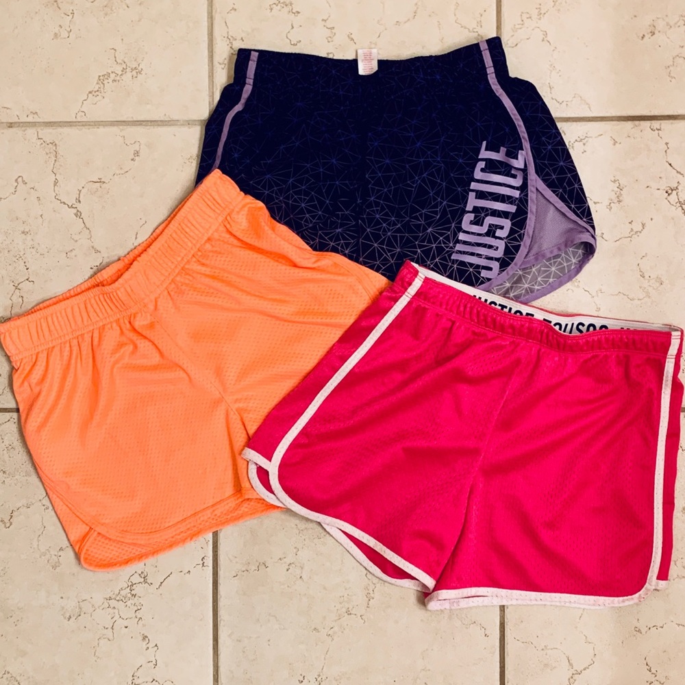 Set of 3 JUSTICE Athletic Shorts (Size 12)